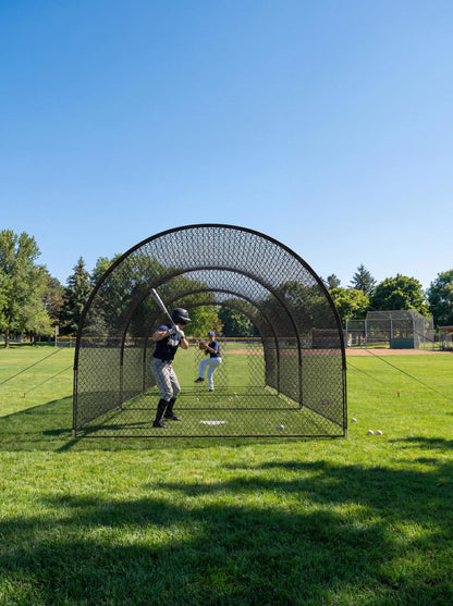 Garvee 33Ft Baseball Batting Cage, Baseball Training Equipment Netting Cages, with Frame & Net – Practice Hitting, Pitching & Golf in Backyard or Field