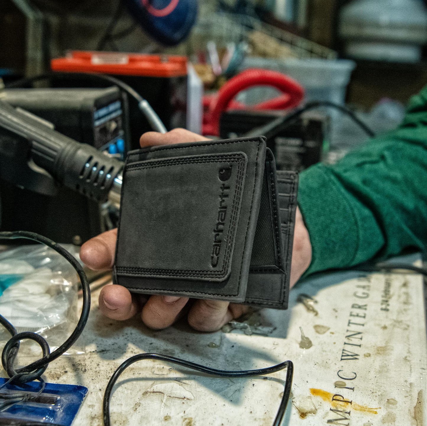 Carhartt Men’s Leather Triple Stitch Wallet, Durable Full-Grain Leather Bifold, Trifold & Rodeo Styles, Gifts for Men