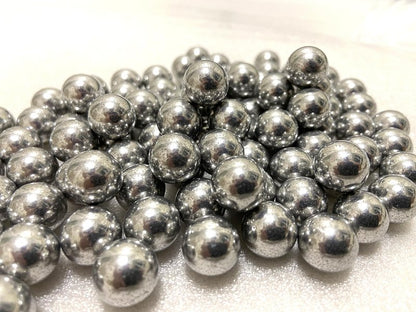 Alien Play 100 Rounds 50 Cal. Solid Aluminum Balls for Self Defense, 2.8 Gram Reusable .50 Caliber Aluminum Paintballs Ammo Projectiles for Training Fit for t4e TR50/HDR 50 Target Shooting (Silver)