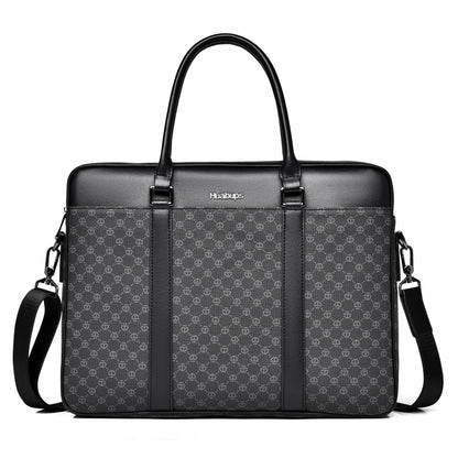 FSD. WG Business Bag Leather Messenger Bag Water Resistant Business Travel Briefcase Handbag Briefcase for Men