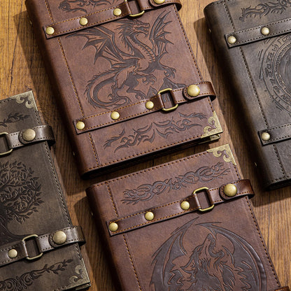 DDFE 4 Pocket Card Binder for 240 Cards,Premium Trading Card Binder,Portable Card Collection Binder,Collector Card Album,Card Folder For MTG,CG,Sports Cards,Game Cards(x3-Dragon Totem-Khaki)