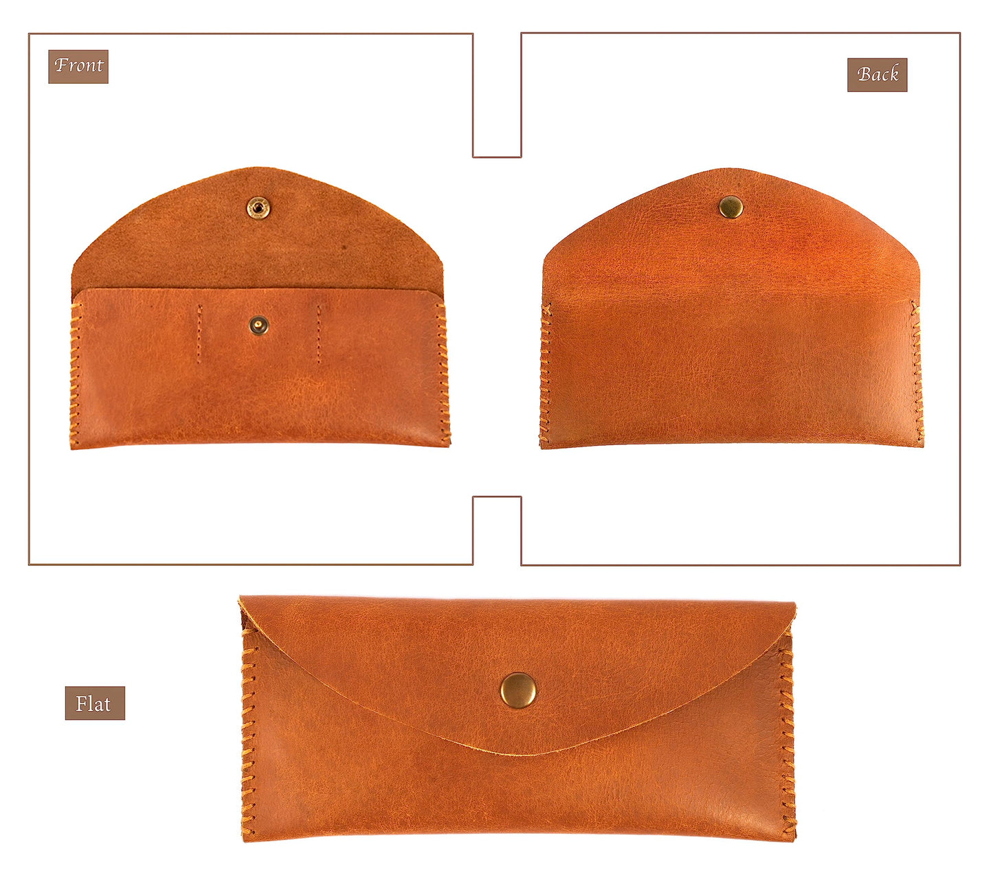 TheAntiq Leather Currency Pouch, Money Bag, Credit Card Wallet, Genuine Leather Currency Organiser For Men & Women, Dollar Bills Organiser, Money Pouch, Cash Bag- Handmade