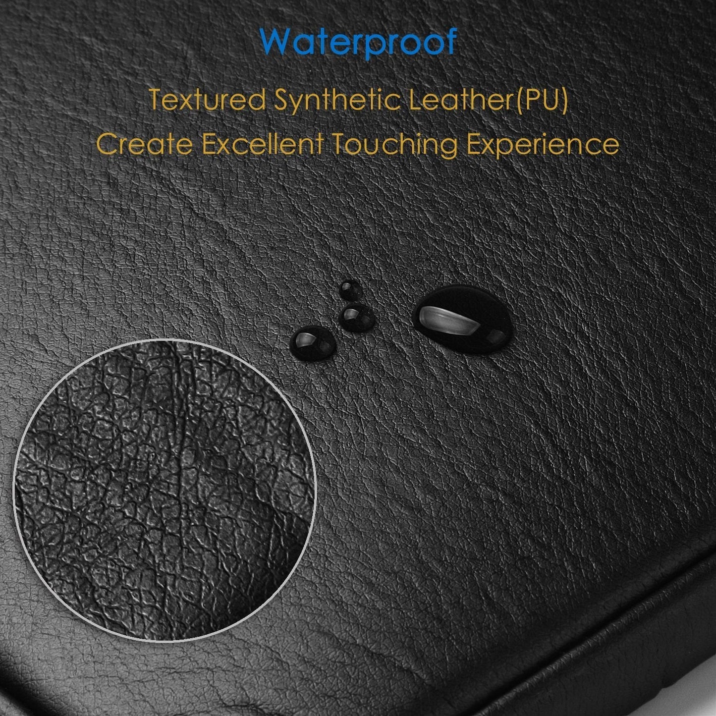 CCPK 15.6" Laptop Sleeve Compatible for 16" MacBook Pro 16 Inch 15" Mac Hp Acer Aspire 5 Samsung Lenovo Surface Book Envy x360 15 In Computer Cover 16in PC Carrying Case 15.6 Inch Bag PU Leather Black