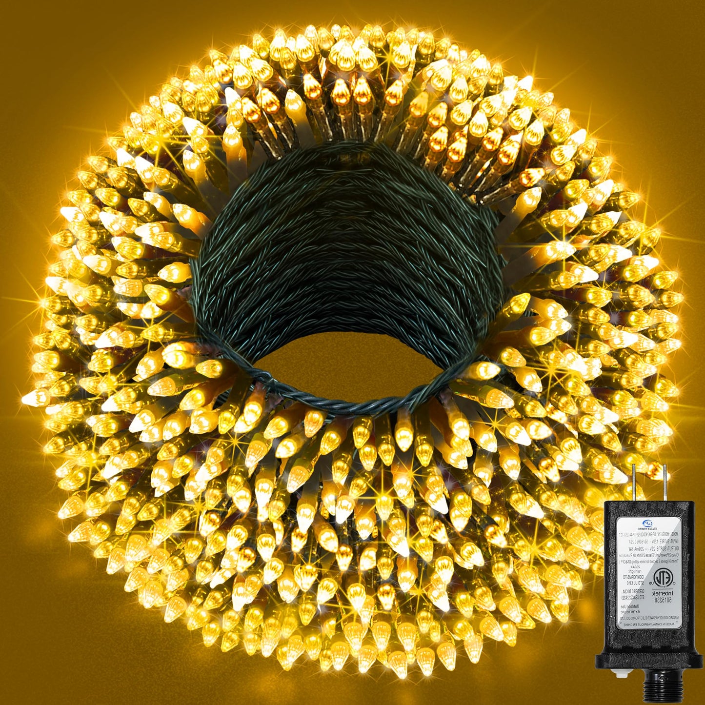 470FT Christmas Lights Outdoor,1500 LED Christmas Tree Decoration Lights with 12 Modes & Timer Memory, Dimmable Plug In Waterproof LED Xmas Light for Yard Trees Halloween Party Holiday Warm White