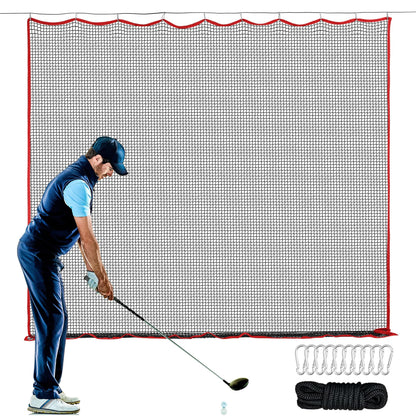 FRANKTECH Golf Netting, 10ft, 15ft, 20ft Sports Netting - Heavy Duty High Impact Multi-Sport Practice Net for Golf, Baseball, Soccer, Hockey, Lacrosse, Backyard Driving & Training Barrier