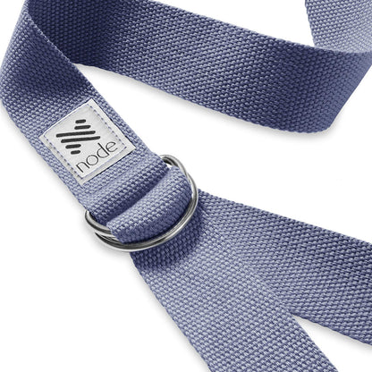 node by Philosophy Gym 7-1/2' Yoga Strap for Stretching, Woven Yoga Strap with Adjustable D-Ring Buckle for Exercise, Therapy and Fitness - Blue