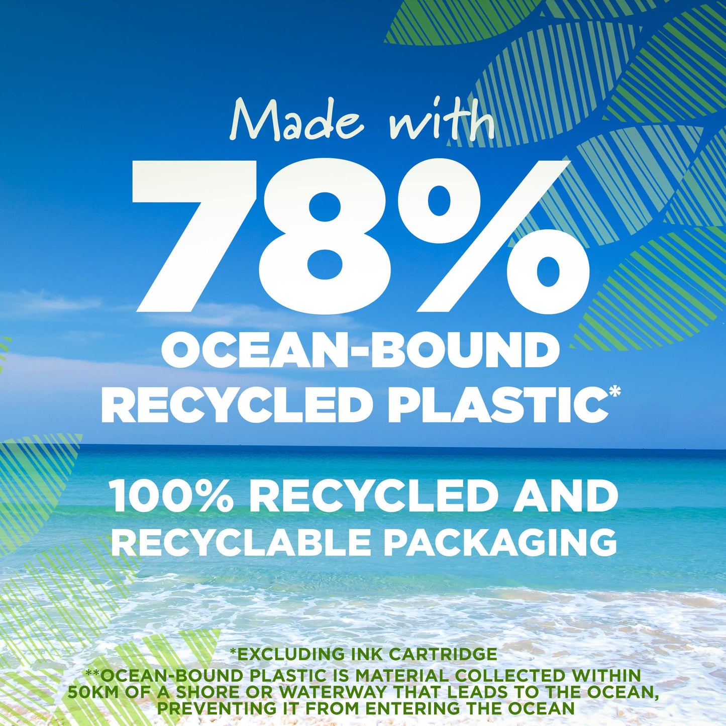 BIC Ecolutions Ocean-Bound Ball Pens, Medium Point (1.0mm), 12-Count Pack, Black Ink Pens Made from 78% Ocean-Bound Recycled Plastic