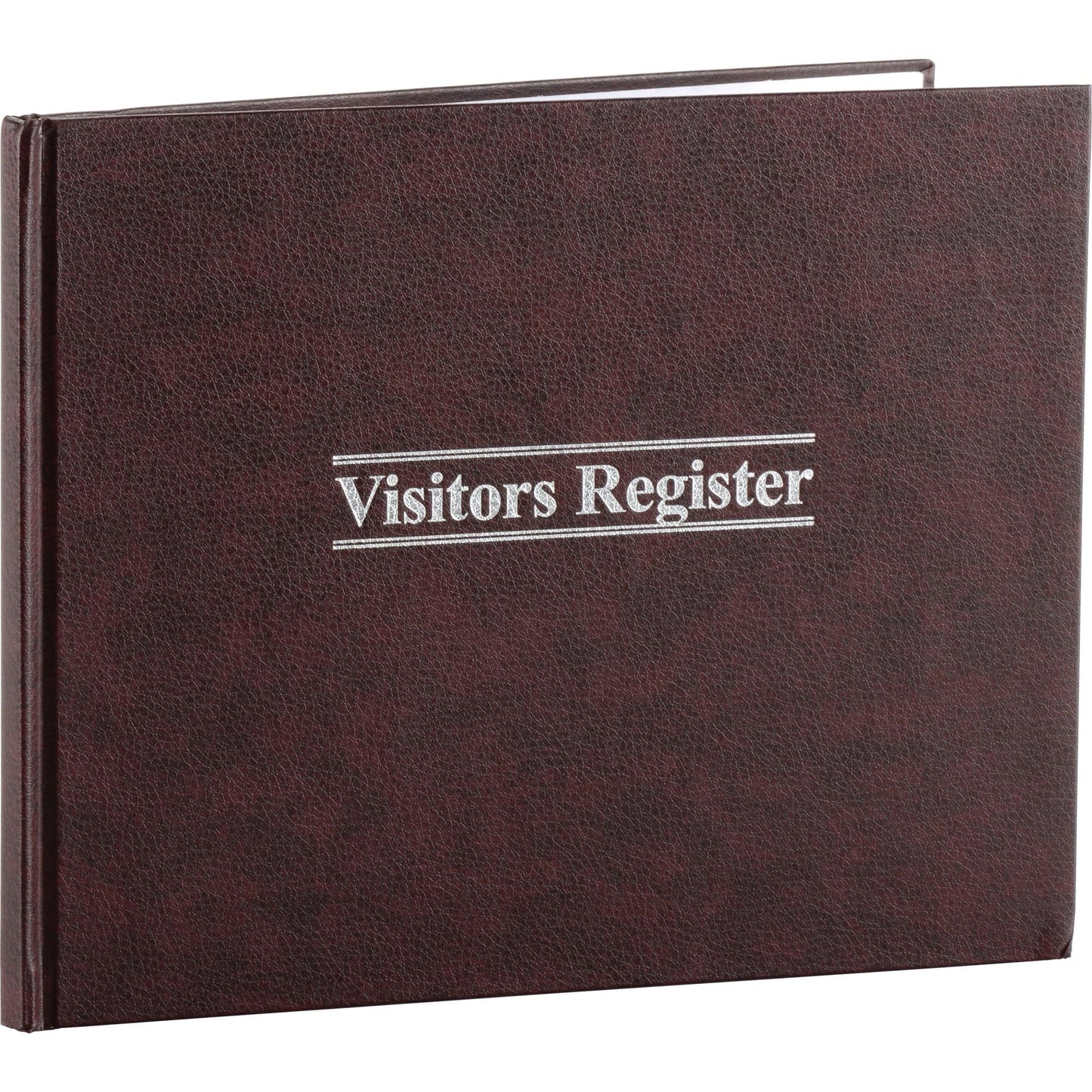 Wilson Jones S490 Visitor Register Book, Red Hardcover, 112 Ruled Pages, 8 1/2 x 11