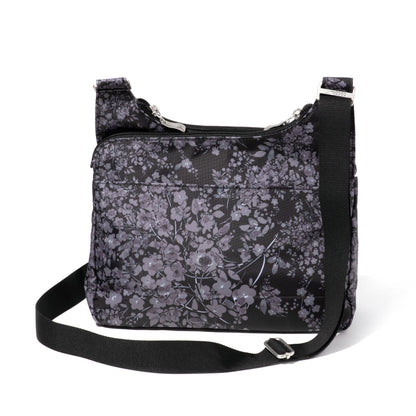 Baggallini Cross Over Crossbody Women 11x8.5 Medium Travel Bag Lightweight Water-Resistant Nylon Organized Handbag Purse