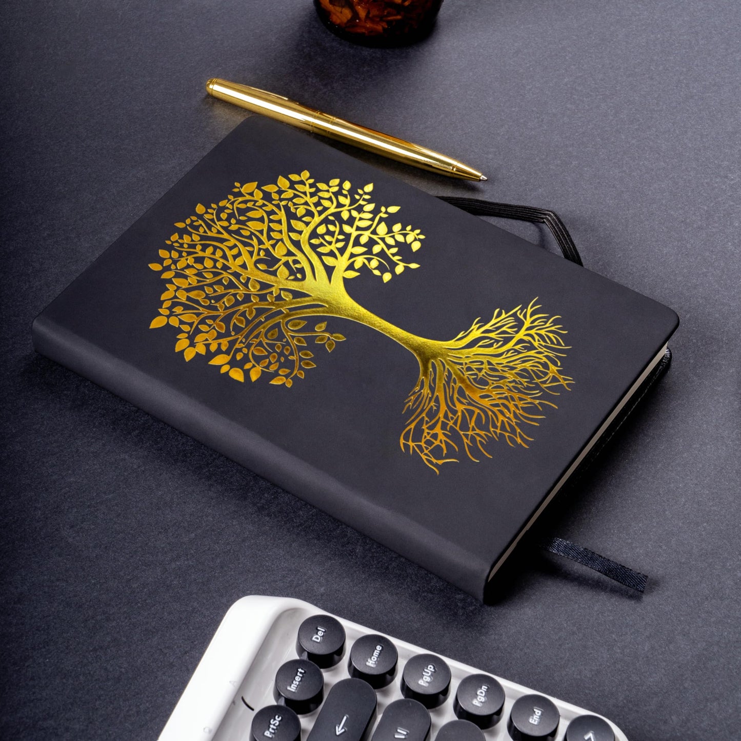 Veway Tree of Life Journal and Pen Gift Set - Vegan Leather Journal with Pen - Professional Diary for Women or Men - A5 Hardcover Fancy Notebook Gift Set - Index & 224 Lined Pages