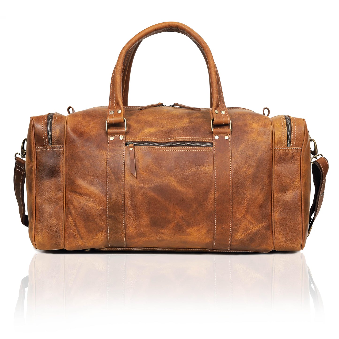 Leather Duffel Bag for Men and Women, Full Grain Travel Duffel Bag, Sports Duffel Bag Men, Overnight Weekender Bag Carry on Cabin Bag Luggage Bag Handmade Leather Duffle 24 inches