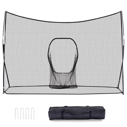 DUMOS Portable Golf Net, 10x7 ft Golf Practice Net for Backyard with Frame, Sturdy Outdoor Indoor Hitting Net, Home Training Equipment for Garage Yard, Personal Driving Range Tools, Black