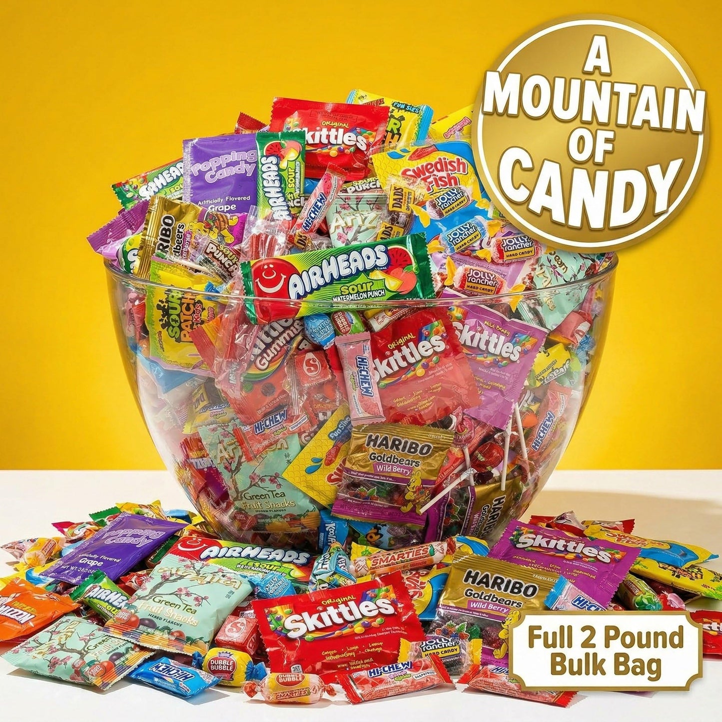 Ultimate Assorted Candy Party Mix - 2 LB Bag - Mega Variety Bulk Assortment - Individually Wrapped Candy - Queen Jax - Variety Pack