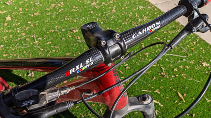 31.8 Handlebar, Mountain Bike Handlebars, Carbon MTB Handlebars, 3K Glossy Flat Handlebar Straight Mountain Bike Bars, Lightweight Wide Carbon MTB Bars For MTB Downhill Scooter City Bike