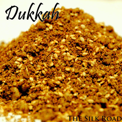 Egyptian Dukkah Spice Blend from The Silk Road Restaurant & Market (2oz), No Salt | All Natural Dukkah Seasoning | Vegan | Gluten Free Ingredients | NON-GMO | No Preservatives