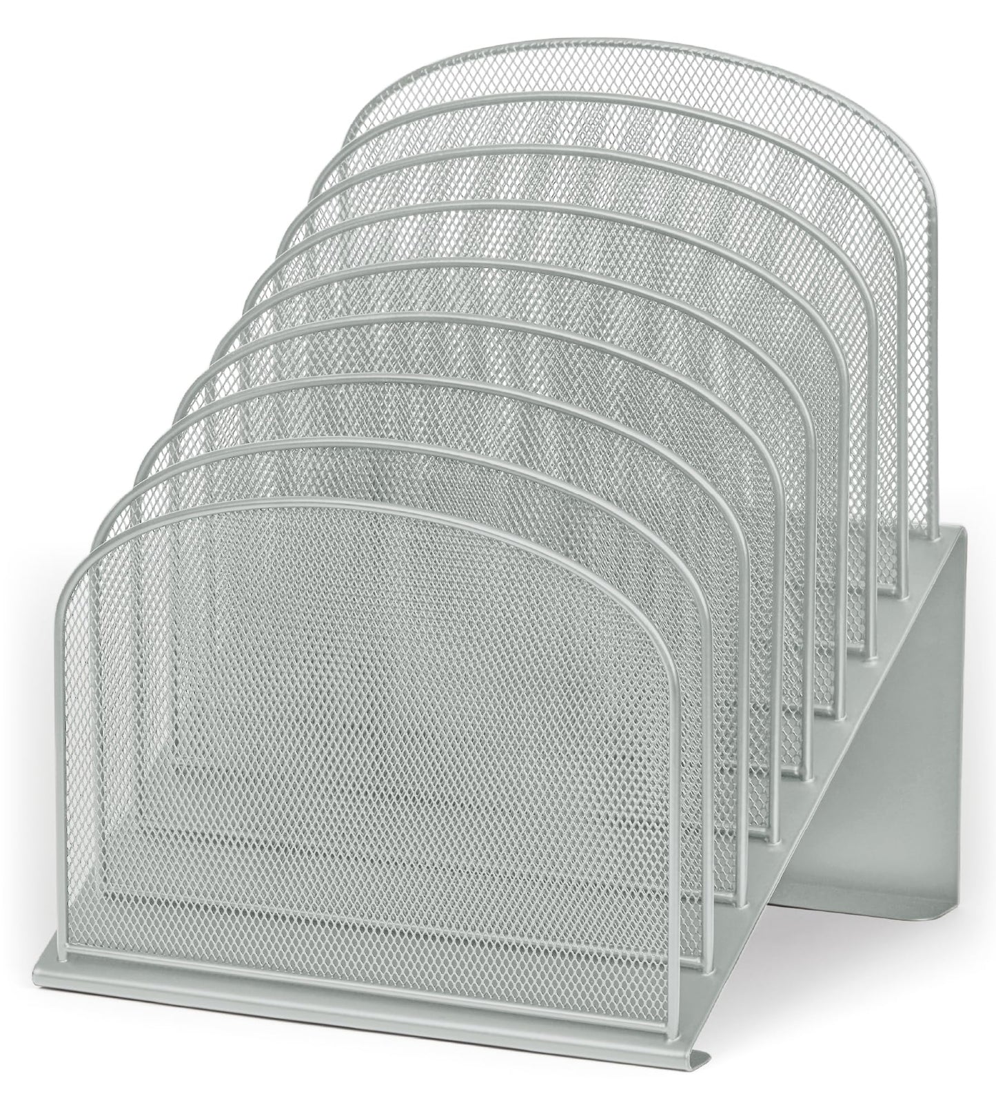 Safco Onyx 8-Tiered Desk Organizer, Vertical File Organizer for Home, Office, Classroom & More, Steel Mesh Construction, Silver