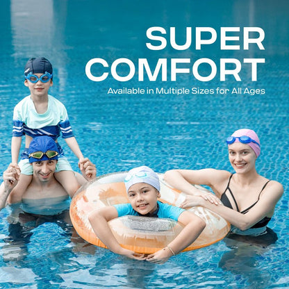 COOLMATE Fabric Swim Cap for Kid 3 4 6 8 14 16, Silicone Water Resistant Layer, Cloth Swim Cap Gifts for Swimmers, Lightweight for Pool, Lap Swimming (1 pc) (Legend Ink, S)