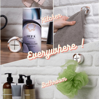 HEFA Towel Hooks, Towel Holder, Dish Towel Holder, Kitchen Organization, Kitchen Towel Hook, Kitchen Towel Holder, Hand Towel Holder, Kitchen Gadgets, Kitchen Essentials, Bathroom Accessories, 4 Pack