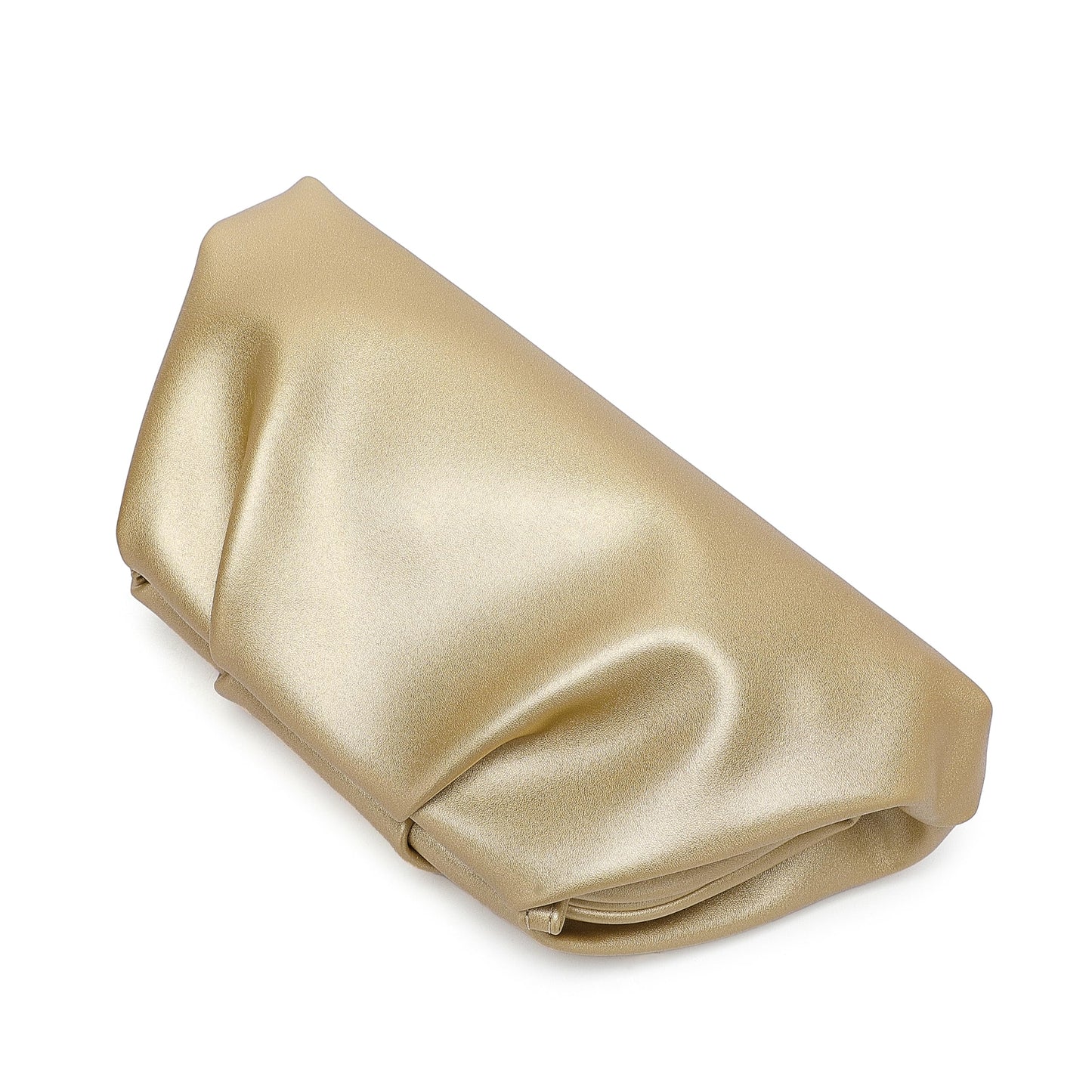 YUWITA Soft PU Leather Clutch Purses for Women Formal Elegant Luxurious Evening Bag (Gold)