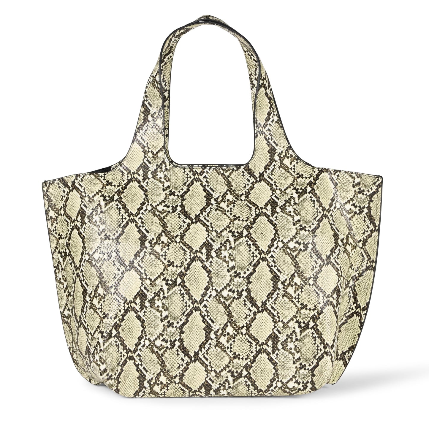 Amazon Essentials Women's Oversized Tote Bag, Grey Faux Snakeskin, One Size