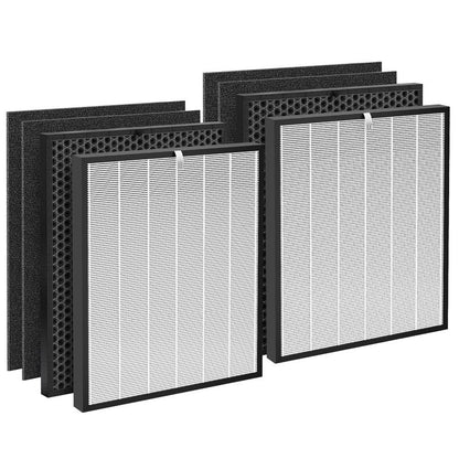 8 Pack 3000 Replacement Filter, Compatible with 3000, 3000M, 3000Pro Air Purifier, Includes 2 H13 Air Filter + 2 Activated Carbon Filter + 4 Pre-Filter