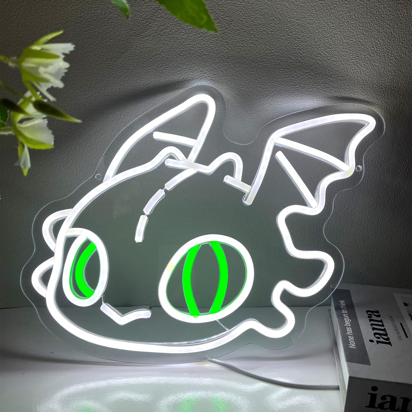 Dragon Neon Sign, Cute Dimmable Led Neon Night Lights Up Anime Decor for Bedroom Living Room Man Cave Home Bar Wall Decoration, Birthday Party Christmas Gifts for Kids Girls Boys Adults (Dragon)