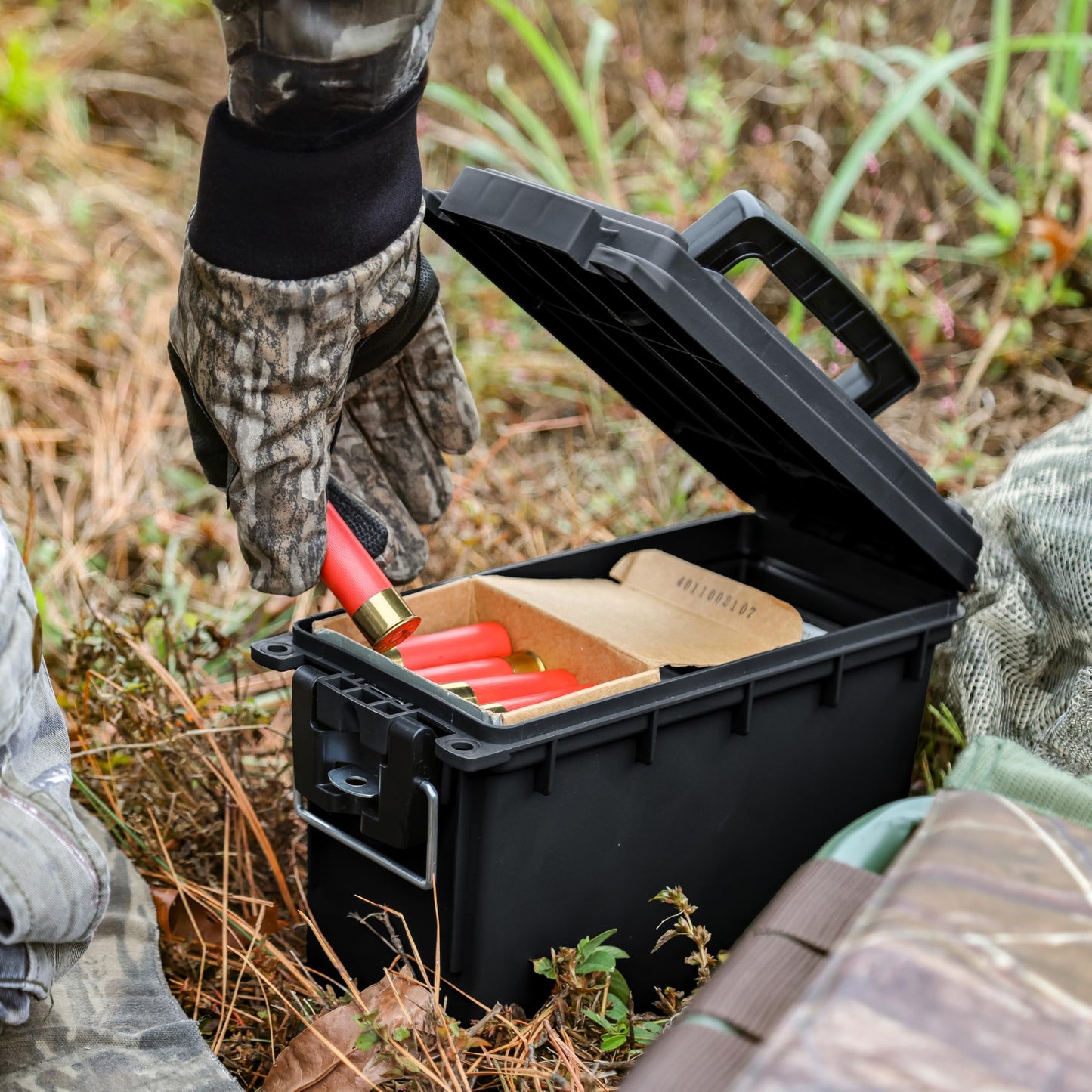 Sheffield 12629 Ammo Storage Box, Mothers Day Gifts for Mom,.30 Cal Field Boxes, Lockable Storage Box with Handle, Secures Hunting Gear, Supplies, and Bullets, Made in USA