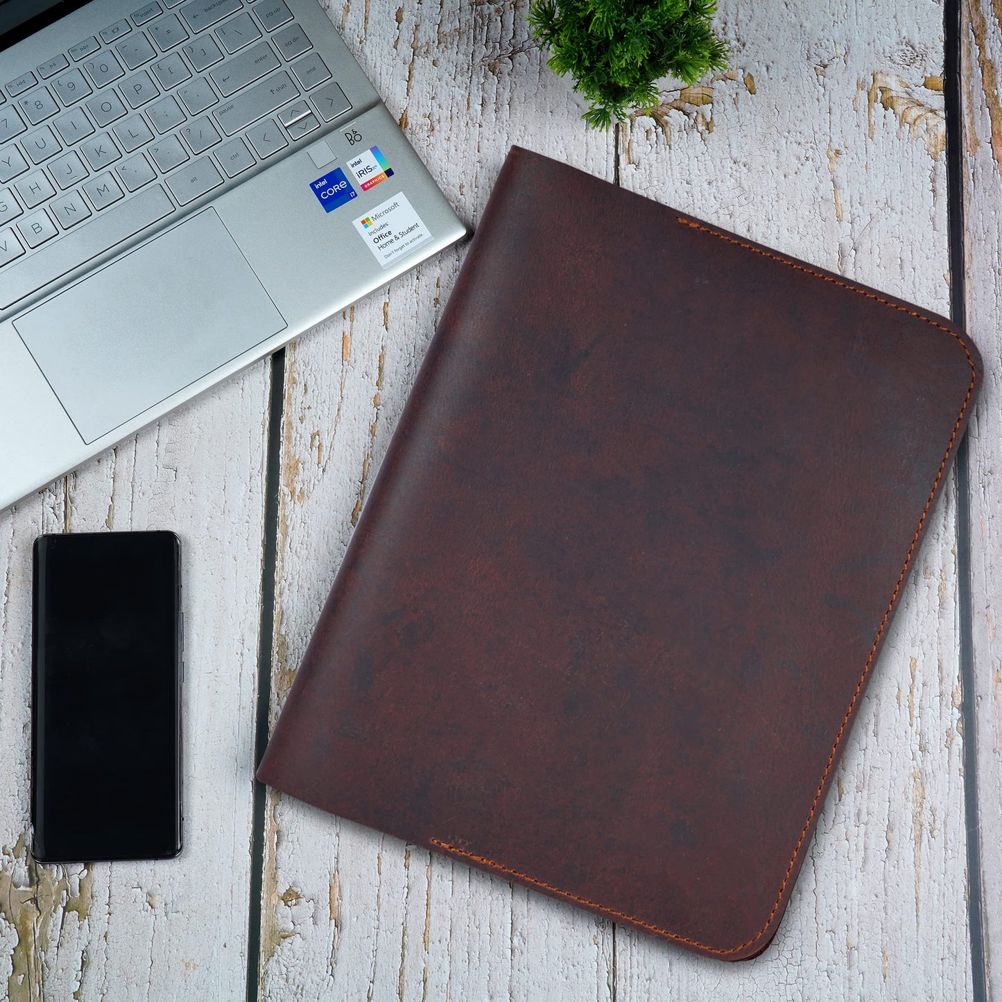 CestAntiQ XL Leather Journal Cover for Sketchbook (7.5 x 9.75 in), Compatible for Composition Notebook, Handmade Refillable Notebook Sleeve for B5, ... Journal Cover with Pen Loop – Rustic Brown