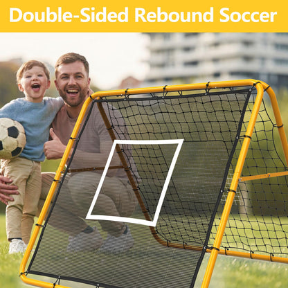 GarveeLife Adjustable Multi-Sport Rebounder Net for Soccer, Baseball, and Softball, Training Net for Passing, Throwing, and Ball Control, Portable for Backyard or Field Use