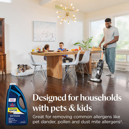 Bissell Hard Floor Sanitize Formula, 25041, 64 Fl Oz CrossWave & Spinwave, Use on Sealed Hard Floors, Orange Bloosom