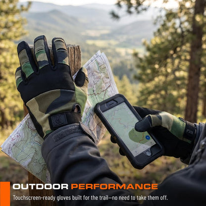 PIG FDT Alpha Full Dexterity Gloves for Shooting Sports, Touchscreen Compatible, Breathable, 1 Pair, Multicam Black, Large