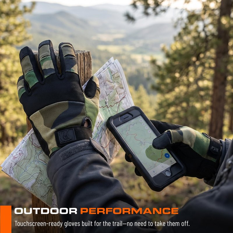 PIG FDT Alpha Full Dexterity Gloves for Shooting Sports, Touchscreen Compatible, Breathable, 1 Pair, Multicam, Large