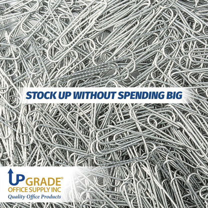 Upgrade Office Supply No. 1 Non Skid Paper Clips, 1.2 Inch, 3000 Count (30 Boxes of 100), Silver, Made in USA