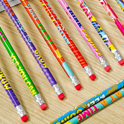 Cinrobiye 100 PCS Inspirational Pencils Bulk,Motivational School Wood Pencils,Encourage Positive Pencil Party Favors Gifts Pencil Back to School Supplies for Kids Student Teacher Classroom Reward