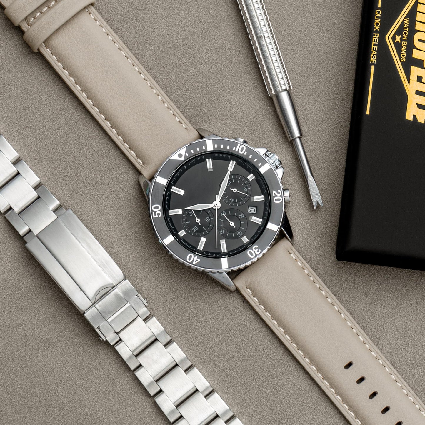 CORROPELLE Leather Watch Band Strap Quick Release, Soft Padded Top Grain Nappa Leather Wrist band for Men Women, Choice of Width 18mm 19mm 20mm 21mm 22mm Replacement band for Watch & Smartwatch