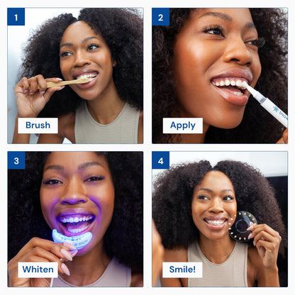 SNOW Diamond Dissolving Teeth Whitening Strips - Gentle & Enamel Safe White Strips for Teeth Whitening, at-Home Dental Hygiene & Tooth Care with Hydroxyapatite - 14 Ct