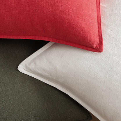 EMEMA Christmas Throw Pillow Covers Decorative Linen Pillow Covers 24x24 Inch Red Boho Farmhouse Neutral Couch Throw Pillows for Bed Pack of 2 Accent Pillowcase Modern Sofa Cushion Livingroom Home