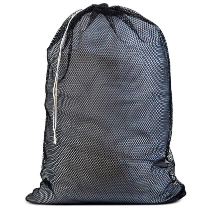 Mesh XL Laundry Bag - Large 24" x 36" - Durable, Machine Washable with Secure Drawstring Closure - Perfect for College Dorms, Laundromats, Apartments (Black)