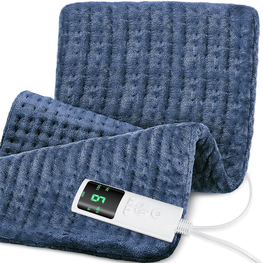 Extra Large Heating Pad for Back Pain Relief, 33"x17" Electric Heat Pad for Neck, Shoulders, Cramps, Menstrual Pain, 9 Heat Settings & 4 Auto-Off Timers, Soft Machine Wash Fabric, Gifts for Lover Gray