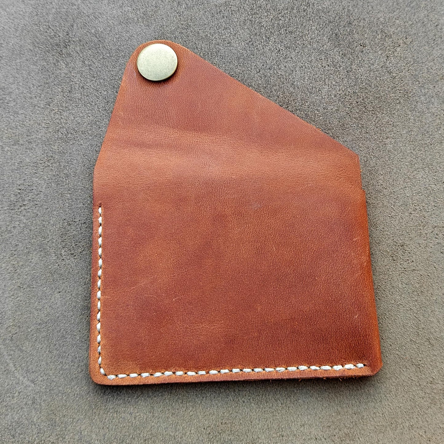 Handmade Leather Business Card Holder, Credit Card Wallet for Men and Women (Brown)