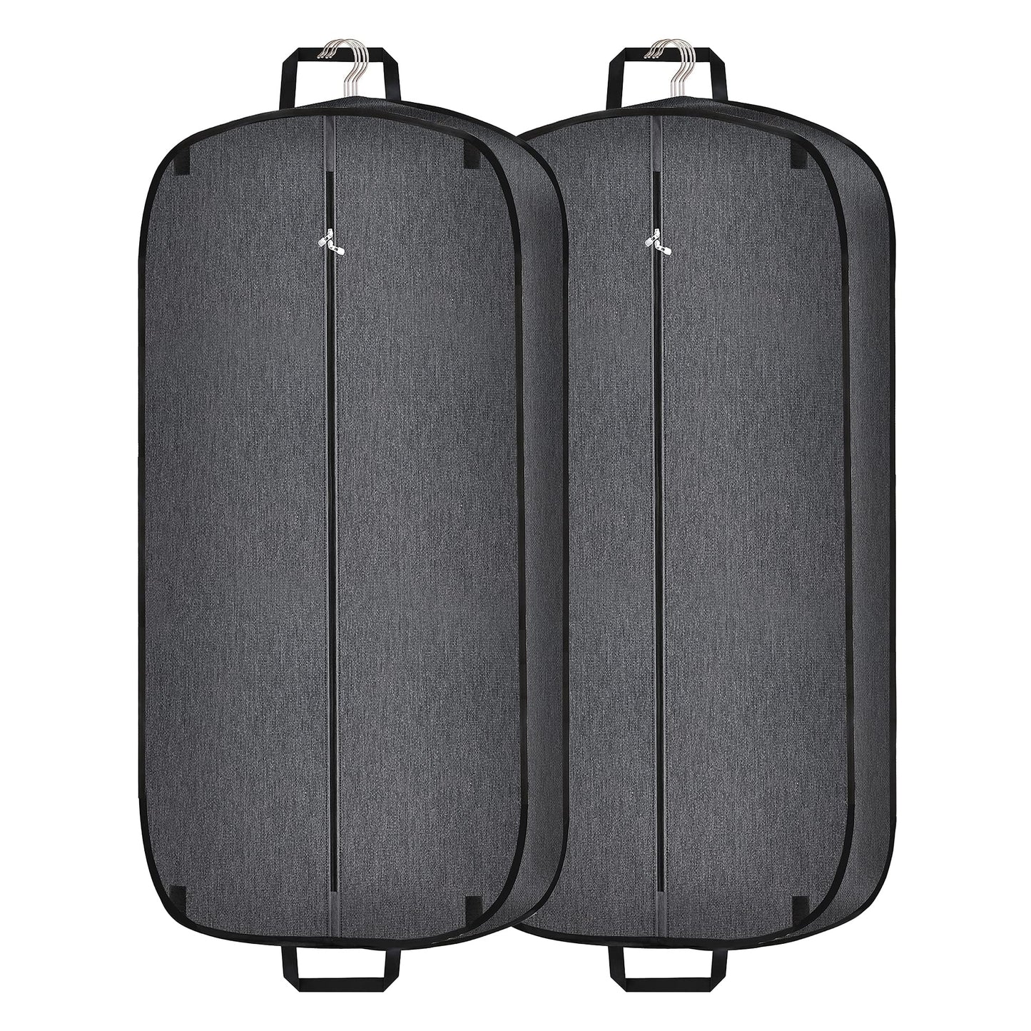 Limoomil Heavy Duty Waterproof Garment Bag for Travel, Tear Resistance Suit Bag for Men Travel for Suits, Tuxedos, Coats, Uniform. 42 inch, Darkgrey, 2 Pack.…
