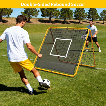 GarveeLife Adjustable Multi-Sport Rebounder Net for Soccer, Baseball, and Softball, Training Net for Passing, Throwing, and Ball Control, Portable for Backyard or Field Use