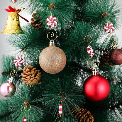 Hotop 20 Pieces Christmas Ornament Hooks Candy Ornament Hooks Candy Bead Wire Hangers Tree Decorating Hangers Decor for Christmas Tree Decoration