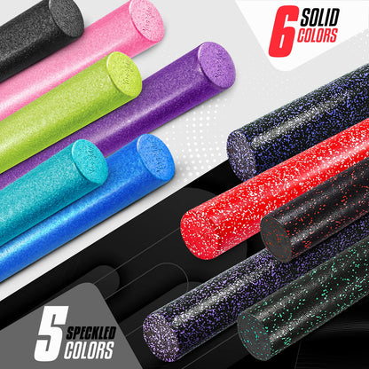 Yes4All High-Density EPP Round Back Roller Foam, Exercise Foam Roller for Yoga, Pilates & Stretching - 12, 18, 24, 36 inch