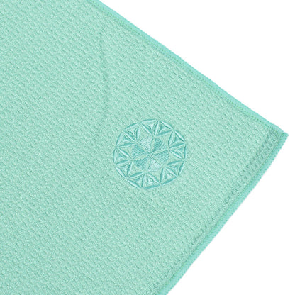 Shandali Hot Yoga Towel Stickyfiber Yoga Towel - Mat-Sized, Microfiber, Silicone Backed, Super Absorbent, Anti-Slip, 24" x 72" - Bikram Yoga - Exercise, Fitness, Pilates - Jade Green