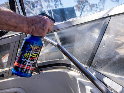 Meguiar’s Extreme Marine Multi-Surface Cleaner M180332 - Pro Multi-Surface Cleaner for RV and Marine Detailing, Removes Dirt Grime & Stains from Vinyl, Gel Coat, Non Skid, Carpet and More, 32 Oz Spray