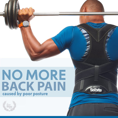 Back Brace Posture Corrector for Men and Women - Adjustable Posture Brace for Upper and Lower Back Pain Relief - Muscle Memory Support Straightener (Medium)