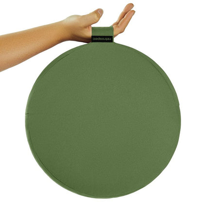 Retrospec Sedona Zafu Meditation Cushion & Floor Pillow with Buckwheat Hulls - Adjustable Yoga Accessory for Women - 13in Round Cotton Seat with Handle & Washable Cover
