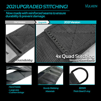 Vulken Tricep Rope Cable Attachment. 28.7 Inch & 22 Inch Two Lengths Built in One Pull Down Rope. Triceps Extension Straps Gym Equipment. Home Workout Handles for Resistance Bands.