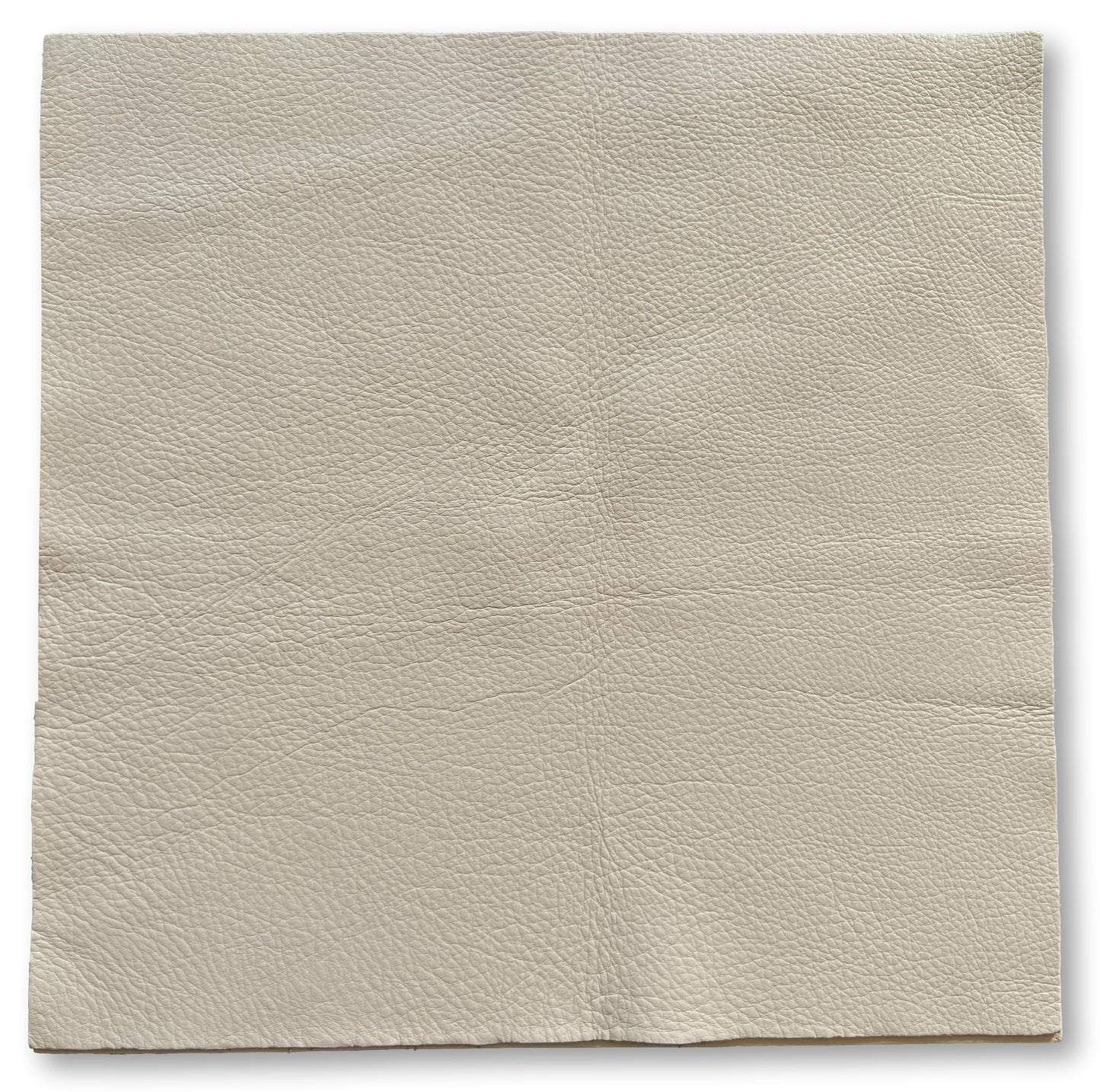 Natural Grain Cow Leathers: 12'' x 12'' Pre-Cut Leather Pieces (Off White, 1 Piece)